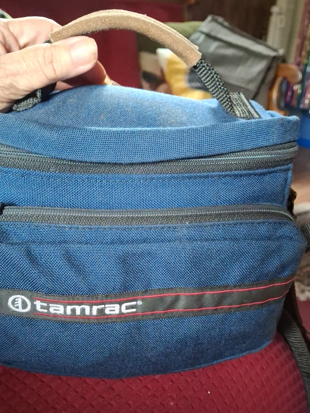 Vintage Tamrac Blue Padded Camera Bag Shoulder Carry Case Photography Gear